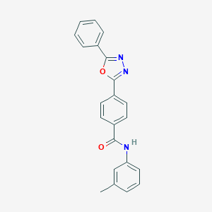 molecular formula C22H17N3O2 B340010 N-(3-methylphenyl)-4-(5-phenyl-1,3,4-oxadiazol-2-yl)benzamide 