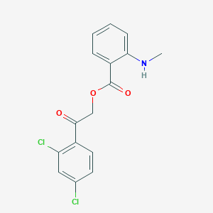 molecular formula C16H13Cl2NO3 B340012 2-(2,4-Dichlorophenyl)-2-oxoethyl 2-(methylamino)benzoate 