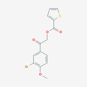 molecular formula C14H11BrO4S B340015 2-(3-Bromo-4-methoxyphenyl)-2-oxoethyl 2-thiophenecarboxylate 