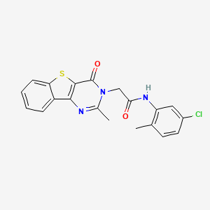 molecular formula C20H16ClN3O2S B3400175 N-(5-chloro-2-methylphenyl)-2-(2-methyl-4-oxo[1]benzothieno[3,2-d]pyrimidin-3(4H)-yl)acetamide CAS No. 1040656-80-1