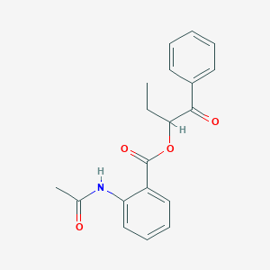 molecular formula C19H19NO4 B340025 1-Oxo-1-phenylbutan-2-yl 2-(acetylamino)benzoate 
