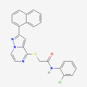 molecular formula C24H17ClN4OS B3400288 N-(2-chlorophenyl)-2-{[2-(naphthalen-1-yl)pyrazolo[1,5-a]pyrazin-4-yl]sulfanyl}acetamide CAS No. 1040658-75-0