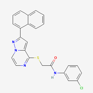 molecular formula C24H17ClN4OS B3400295 N-(3-chlorophenyl)-2-{[2-(naphthalen-1-yl)pyrazolo[1,5-a]pyrazin-4-yl]sulfanyl}acetamide CAS No. 1040658-80-7