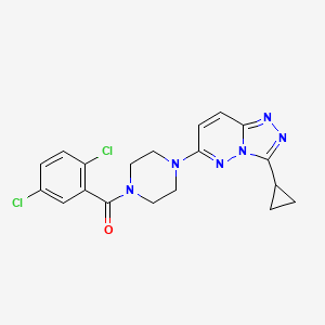 molecular formula C19H18Cl2N6O B3400320 (4-(3-Cyclopropyl-[1,2,4]triazolo[4,3-b]pyridazin-6-yl)piperazin-1-yl)(2,5-dichlorophenyl)methanone CAS No. 1040658-98-7