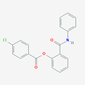 molecular formula C20H14ClNO3 B340033 2-(Anilinocarbonyl)phenyl 4-chlorobenzoate 