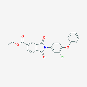 molecular formula C23H16ClNO5 B340037 Ethyl 2-(3-chloro-4-phenoxyphenyl)-1,3-dioxo-5-isoindolinecarboxylate 