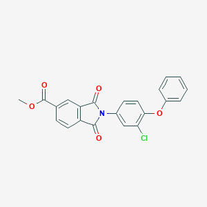 molecular formula C22H14ClNO5 B340038 Methyl 2-(3-chloro-4-phenoxyphenyl)-1,3-dioxo-5-isoindolinecarboxylate 