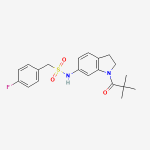 molecular formula C20H23FN2O3S B3400391 1-(4-fluorophenyl)-N-(1-pivaloylindolin-6-yl)methanesulfonamide CAS No. 1040660-93-2