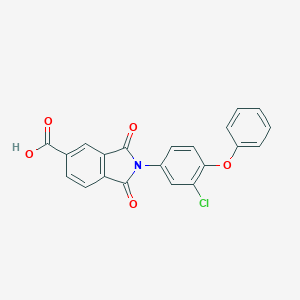 molecular formula C21H12ClNO5 B340040 2-(3-Chloro-4-phenoxyphenyl)-1,3-dioxo-5-isoindolinecarboxylic acid 