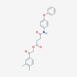 molecular formula C26H25NO5 B340041 2-(3,4-Dimethylphenyl)-2-oxoethyl 4-oxo-4-[(4-phenoxyphenyl)amino]butanoate 