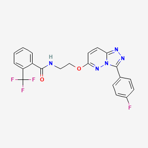 molecular formula C21H15F4N5O2 B3400413 N-(2-{[3-(4-fluorophenyl)-[1,2,4]triazolo[4,3-b]pyridazin-6-yl]oxy}ethyl)-2-(trifluoromethyl)benzamide CAS No. 1040661-82-2