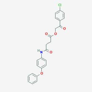 molecular formula C24H20ClNO5 B340042 2-(4-Chlorophenyl)-2-oxoethyl 4-oxo-4-[(4-phenoxyphenyl)amino]butanoate 