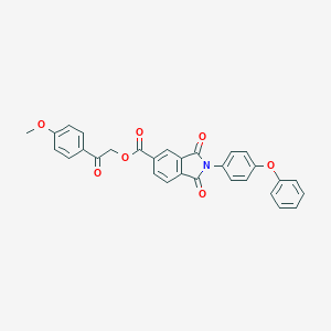 molecular formula C30H21NO7 B340043 2-(4-Methoxyphenyl)-2-oxoethyl 1,3-dioxo-2-(4-phenoxyphenyl)isoindoline-5-carboxylate 
