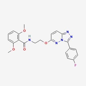 molecular formula C22H20FN5O4 B3400439 N-(2-{[3-(4-fluorophenyl)-[1,2,4]triazolo[4,3-b]pyridazin-6-yl]oxy}ethyl)-2,6-dimethoxybenzamide CAS No. 1040662-02-9
