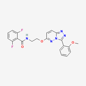 molecular formula C21H17F2N5O3 B3400484 2,6-difluoro-N-(2-{[3-(2-methoxyphenyl)-[1,2,4]triazolo[4,3-b]pyridazin-6-yl]oxy}ethyl)benzamide CAS No. 1040662-45-0