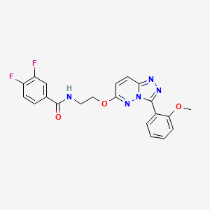 3,4-difluoro-N-(2-{[3-(2-methoxyphenyl)-[1,2,4]triazolo[4,3-b]pyridazin-6-yl]oxy}ethyl)benzamide