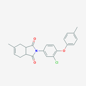 molecular formula C22H20ClNO3 B340051 2-[3-chloro-4-(4-methylphenoxy)phenyl]-5-methyl-3a,4,7,7a-tetrahydro-1H-isoindole-1,3(2H)-dione 