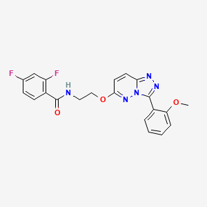 molecular formula C21H17F2N5O3 B3400529 2,4-difluoro-N-(2-{[3-(2-methoxyphenyl)-[1,2,4]triazolo[4,3-b]pyridazin-6-yl]oxy}ethyl)benzamide CAS No. 1040663-04-4