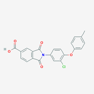 molecular formula C22H14ClNO5 B340053 2-[3-Chloro-4-(4-methylphenoxy)phenyl]-1,3-dioxoisoindoline-5-carboxylic acid 