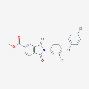 molecular formula C22H13Cl2NO5 B340054 Methyl 2-[3-chloro-4-(4-chlorophenoxy)phenyl]-1,3-dioxo-5-isoindolinecarboxylate 