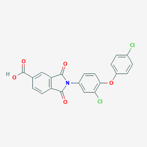 2-[3-Chloro-4-(4-chlorophenoxy)phenyl]-1,3-dioxo-5-isoindolinecarboxylic acid