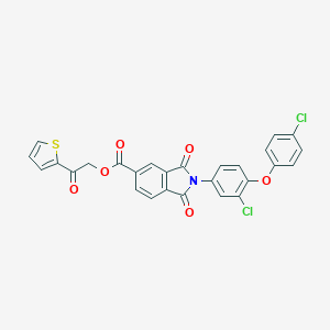 molecular formula C27H15Cl2NO6S B340056 2-Oxo-2-(2-thienyl)ethyl 2-[3-chloro-4-(4-chlorophenoxy)phenyl]-1,3-dioxo-5-isoindolinecarboxylate 