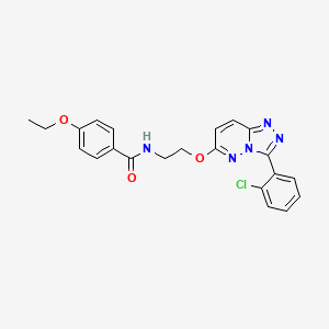 molecular formula C22H20ClN5O3 B3400579 N-(2-{[3-(2-chlorophenyl)-[1,2,4]triazolo[4,3-b]pyridazin-6-yl]oxy}ethyl)-4-ethoxybenzamide CAS No. 1040663-52-2