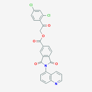 2-(2,4-Dichlorophenyl)-2-oxoethyl 1,3-dioxo-2-quinolin-5-ylisoindoline-5-carboxylate