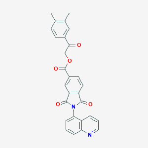 molecular formula C28H20N2O5 B340059 2-(3,4-Dimethylphenyl)-2-oxoethyl 1,3-dioxo-2-(5-quinolinyl)-5-isoindolinecarboxylate 
