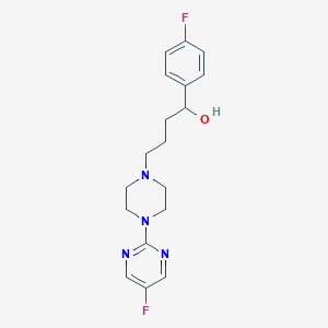 molecular formula C18H22F2N4O B034006 α-(4-氟苯基)-4-(5-氟-2-嘧啶基)-1-哌嗪丁醇 CAS No. 105565-56-8