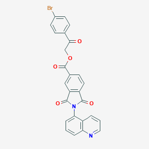 2-(4-Bromophenyl)-2-oxoethyl 1,3-dioxo-2-quinolin-5-ylisoindoline-5-carboxylate