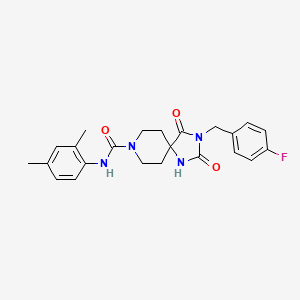molecular formula C23H25FN4O3 B3400608 N-(2,4-dimethylphenyl)-3-(4-fluorobenzyl)-2,4-dioxo-1,3,8-triazaspiro[4.5]decane-8-carboxamide CAS No. 1040664-00-3