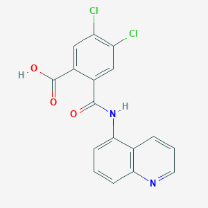 molecular formula C17H10Cl2N2O3 B340063 4,5-Dichloro-N-quinolin-5-yl-phthalamic acid 