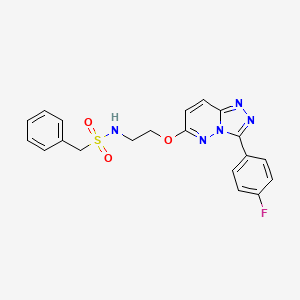 molecular formula C20H18FN5O3S B3400642 N-(2-{[3-(4-fluorophenyl)-[1,2,4]triazolo[4,3-b]pyridazin-6-yl]oxy}ethyl)-1-phenylmethanesulfonamide CAS No. 1040664-98-9