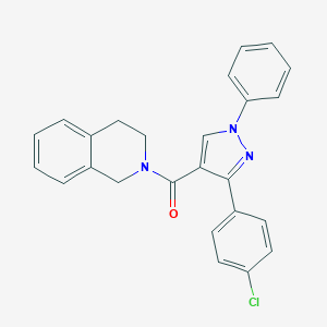 molecular formula C25H20ClN3O B340065 [3-(4-chlorophenyl)-1-phenyl-1H-pyrazol-4-yl](3,4-dihydroisoquinolin-2(1H)-yl)methanone 