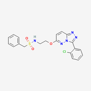 molecular formula C20H18ClN5O3S B3400657 N-(2-{[3-(2-chlorophenyl)-[1,2,4]triazolo[4,3-b]pyridazin-6-yl]oxy}ethyl)-1-phenylmethanesulfonamide CAS No. 1040665-76-6
