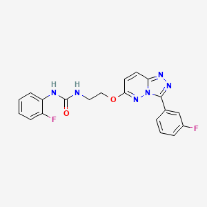 molecular formula C20H16F2N6O2 B3400670 1-(2-Fluorophenyl)-3-(2-{[3-(3-fluorophenyl)-[1,2,4]triazolo[4,3-b]pyridazin-6-yl]oxy}ethyl)urea CAS No. 1040665-83-5