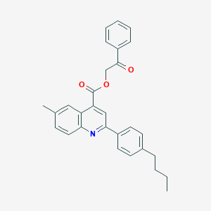2-Oxo-2-phenylethyl 2-(4-butylphenyl)-6-methyl-4-quinolinecarboxylate