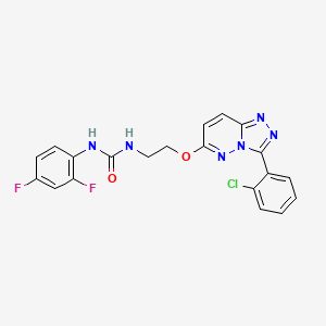 molecular formula C20H15ClF2N6O2 B3400694 1-(2-((3-(2-Chlorophenyl)-[1,2,4]triazolo[4,3-b]pyridazin-6-yl)oxy)ethyl)-3-(2,4-difluorophenyl)urea CAS No. 1040666-05-4