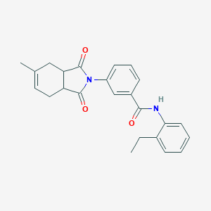 N-(2-ethylphenyl)-3-(5-methyl-1,3-dioxo-1,3,3a,4,7,7a-hexahydro-2H-isoindol-2-yl)benzamide