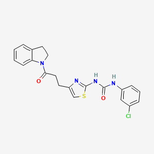 1-(3-Chlorophenyl)-3-(4-(3-(indolin-1-yl)-3-oxopropyl)thiazol-2-yl)urea