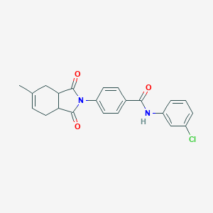 molecular formula C22H19ClN2O3 B340077 N-(3-chlorophenyl)-4-(5-methyl-1,3-dioxo-1,3,3a,4,7,7a-hexahydro-2H-isoindol-2-yl)benzamide CAS No. 6606-96-8