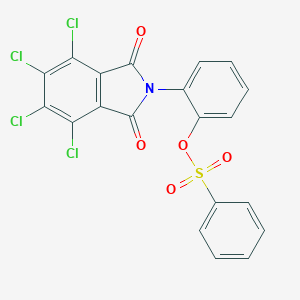 molecular formula C20H9Cl4NO5S B340080 2-(4,5,6,7-tetrachloro-1,3-dioxo-1,3-dihydro-2H-isoindol-2-yl)phenyl benzenesulfonate 
