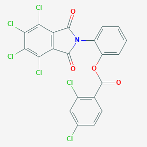 molecular formula C21H7Cl6NO4 B340081 2-(4,5,6,7-tetrachloro-1,3-dioxo-1,3-dihydro-2H-isoindol-2-yl)phenyl 2,4-dichlorobenzoate 