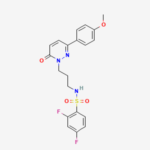 molecular formula C20H19F2N3O4S B3400865 2,4-difluoro-N-(3-(3-(4-methoxyphenyl)-6-oxopyridazin-1(6H)-yl)propyl)benzenesulfonamide CAS No. 1040669-67-7