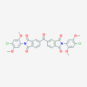 molecular formula C33H22Cl2N2O9 B340087 5,5'-carbonylbis[2-(4-chloro-2,5-dimethoxyphenyl)-1H-isoindole-1,3(2H)-dione] 
