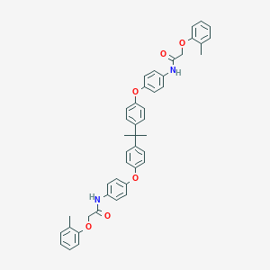 molecular formula C45H42N2O6 B340089 N-[4-(4-{1-methyl-1-[4-(4-{[(2-methylphenoxy)acetyl]amino}phenoxy)phenyl]ethyl}phenoxy)phenyl]-2-(2-methylphenoxy)acetamide 