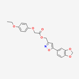 molecular formula C21H19NO7 B3400893 (5-(Benzo[d][1,3]dioxol-5-yl)isoxazol-3-yl)methyl 2-(4-ethoxyphenoxy)acetate CAS No. 1040669-90-6