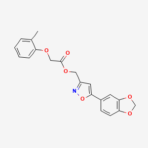 molecular formula C20H17NO6 B3400897 (5-(Benzo[d][1,3]dioxol-5-yl)isoxazol-3-yl)methyl 2-(o-tolyloxy)acetate CAS No. 1040669-96-2