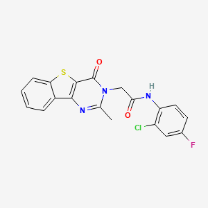 molecular formula C19H13ClFN3O2S B3400899 N-(2-chloro-4-fluorophenyl)-2-(2-methyl-4-oxo[1]benzothieno[3,2-d]pyrimidin-3(4H)-yl)acetamide CAS No. 1040669-99-5